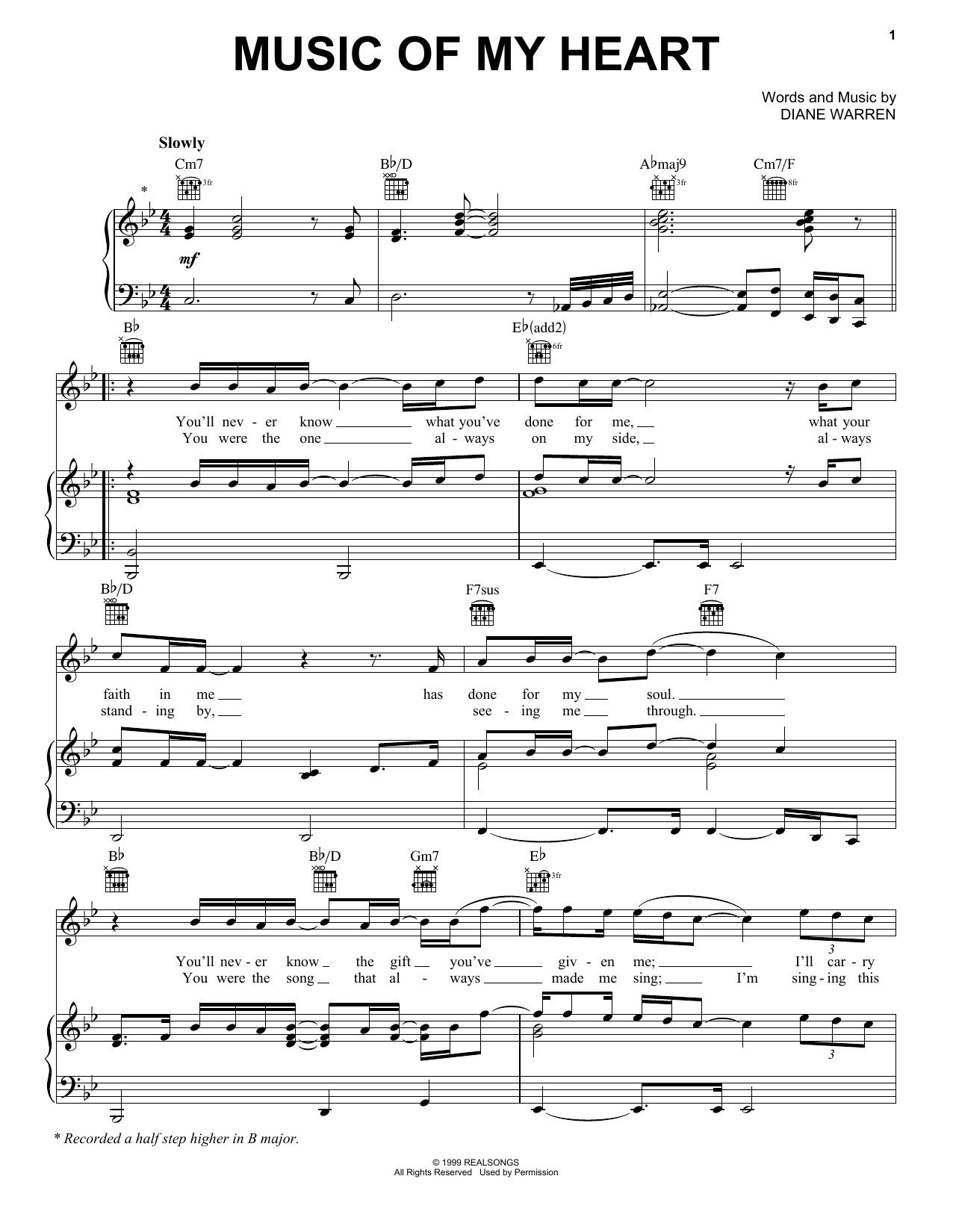 *NSYNC & Gloria Estefan Music Of My Heart Sheet Music Notes & Chords for Easy Piano - Download or Print PDF