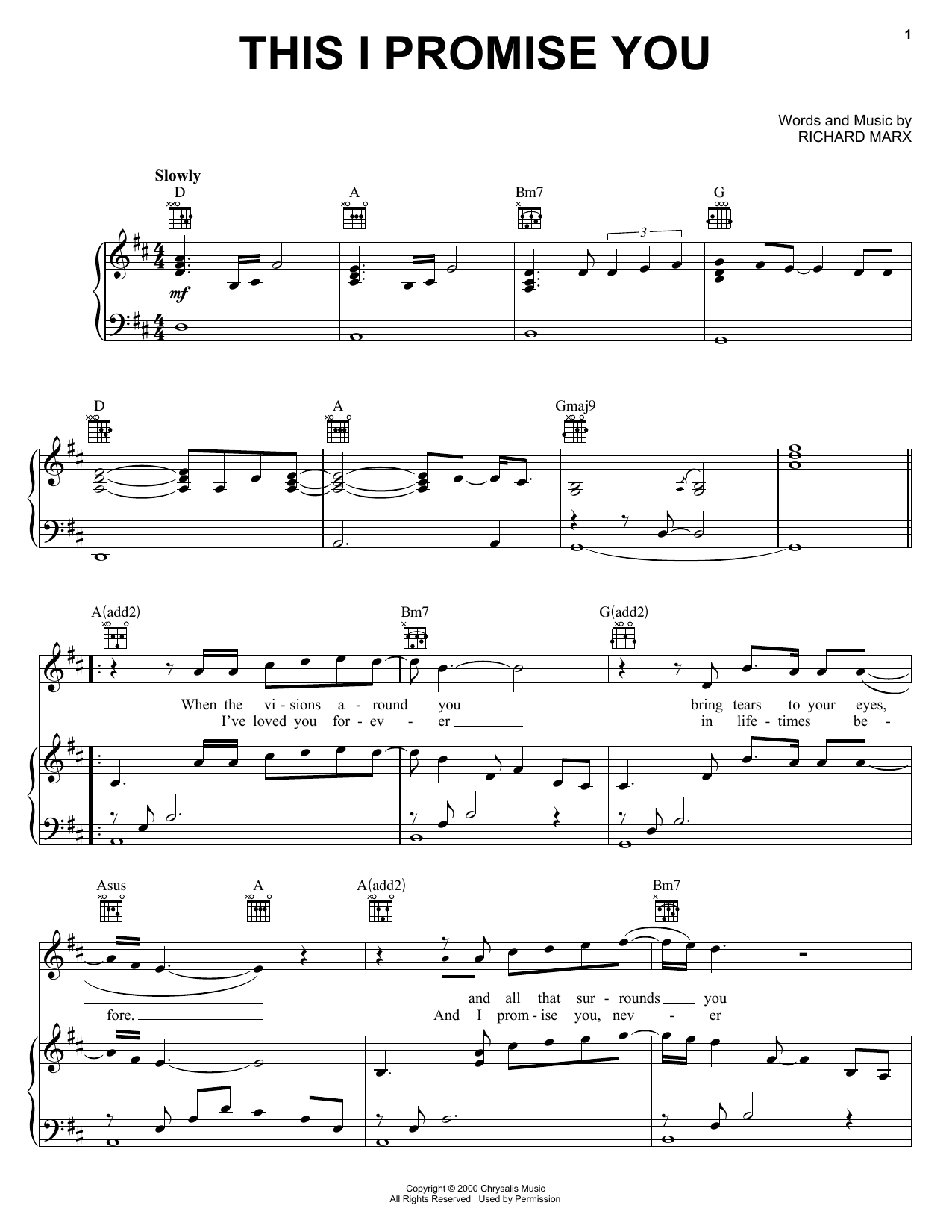 'N Sync This I Promise You Sheet Music Notes & Chords for Easy Piano - Download or Print PDF