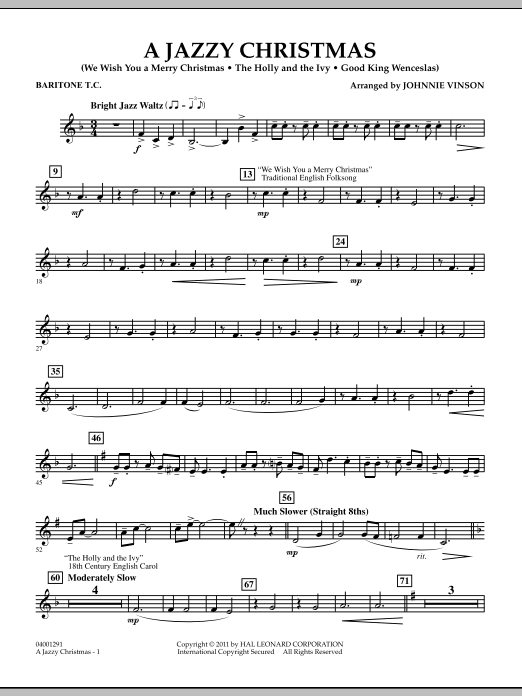 Johnnie Vinson A Jazzy Christmas Baritone T C Sheet Music Download Pdf Score 300436