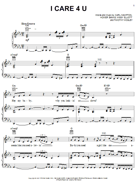 Aaliyah I Care 4 U Sheet Music Notes & Chords for Piano, Vocal & Guitar (Right-Hand Melody) - Download or Print PDF Aaliyah I Care 4 U Sheet Music Notes & Chords for Piano, Vocal & Guitar (Right-Hand Melody) - Download or Print PDF