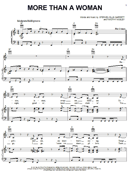 Aaliyah More Than A Woman Sheet Music Notes & Chords for Piano, Vocal & Guitar (Right-Hand Melody) - Download or Print PDF Aaliyah More Than A Woman Sheet Music Notes & Chords for Piano, Vocal & Guitar (Right-Hand Melody) - Download or Print PDF