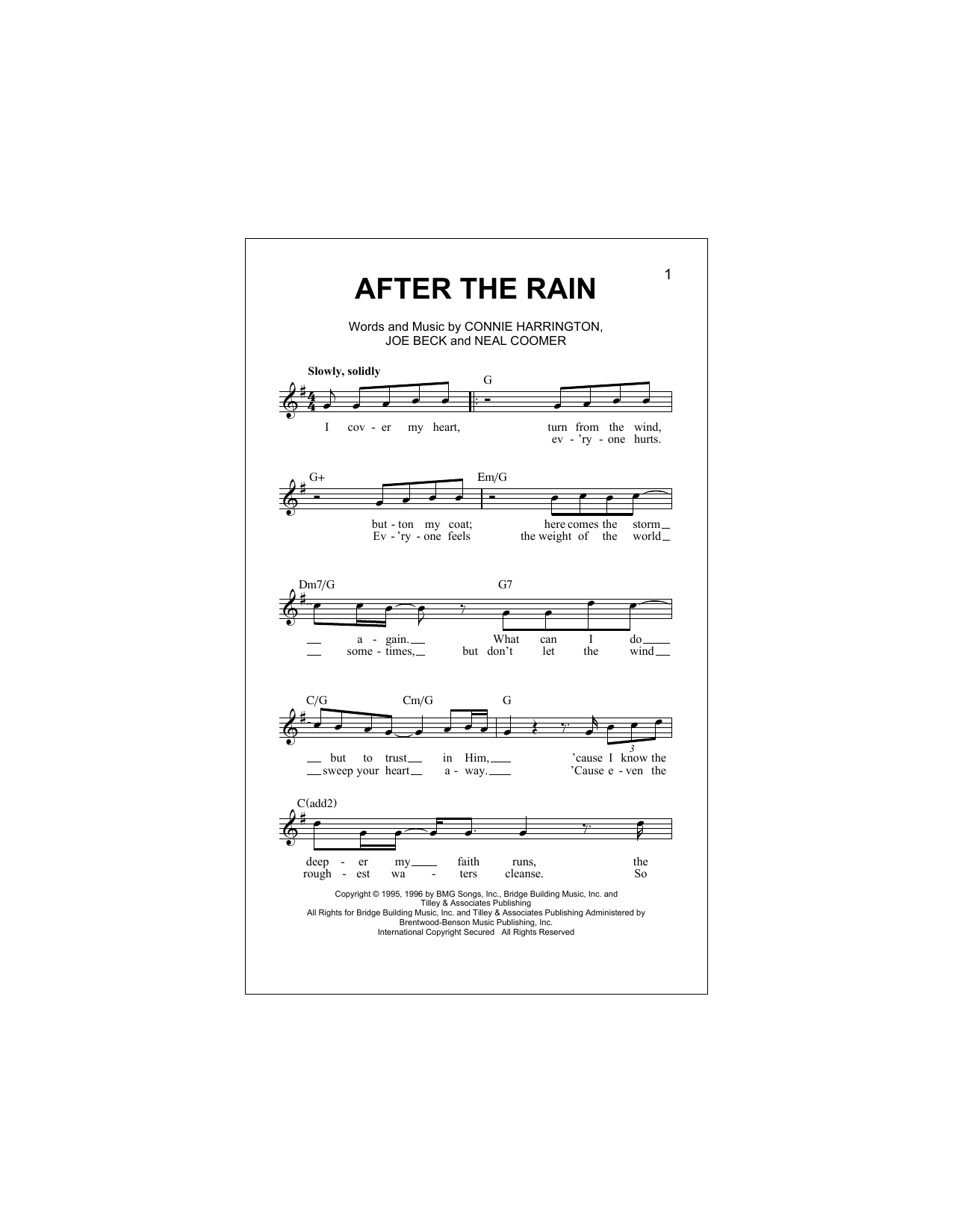 Aaron Jeoffrey After The Rain Sheet Music Notes & Chords for Melody Line, Lyrics & Chords - Download or Print PDF