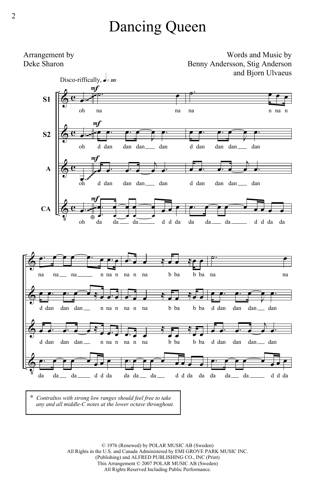 ABBA Dancing Queen (arr. Deke Sharon) Sheet Music Notes & Chords for SATB - Download or Print PDF
