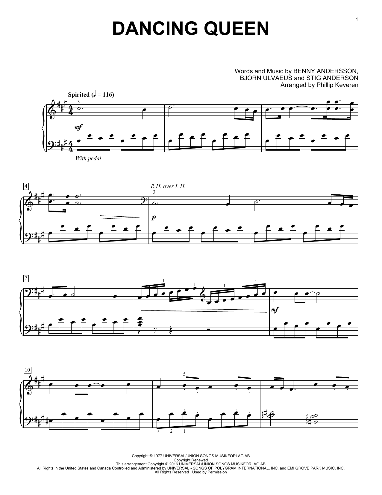 Phillip Keveren Dancing Queen Sheet Music Notes & Chords for Piano - Download or Print PDF