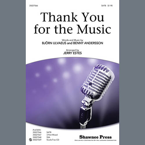 ABBA, Thank You For The Music (arr. Jerry Estes), 3-Part Mixed