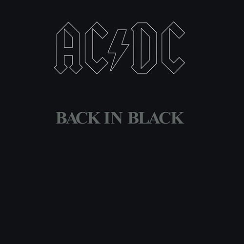 AC/DC, Back In Black, Piano, Vocal & Guitar