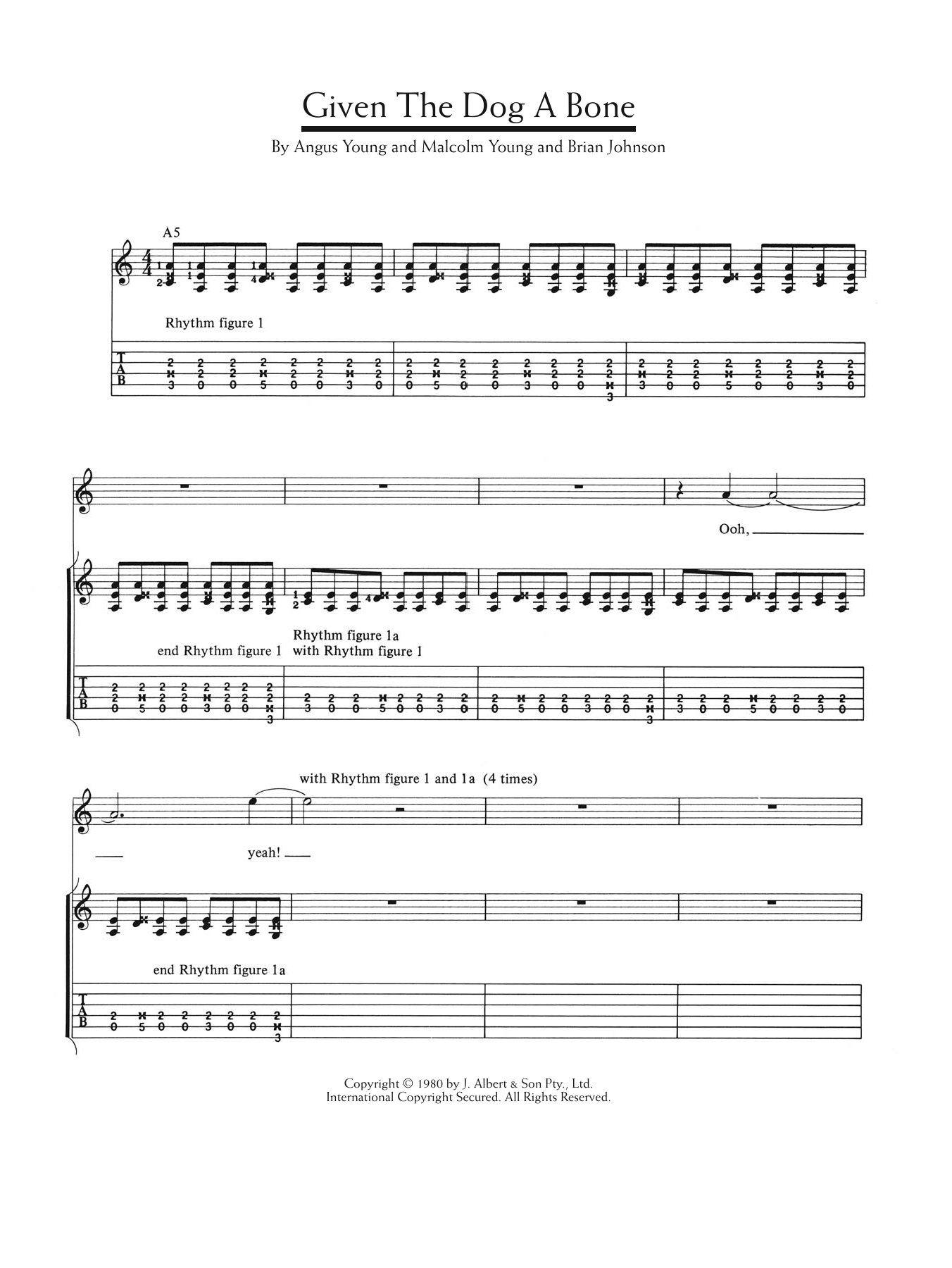 AC/DC Given The Dog A Bone Sheet Music Notes & Chords for Guitar Tab - Download or Print PDF