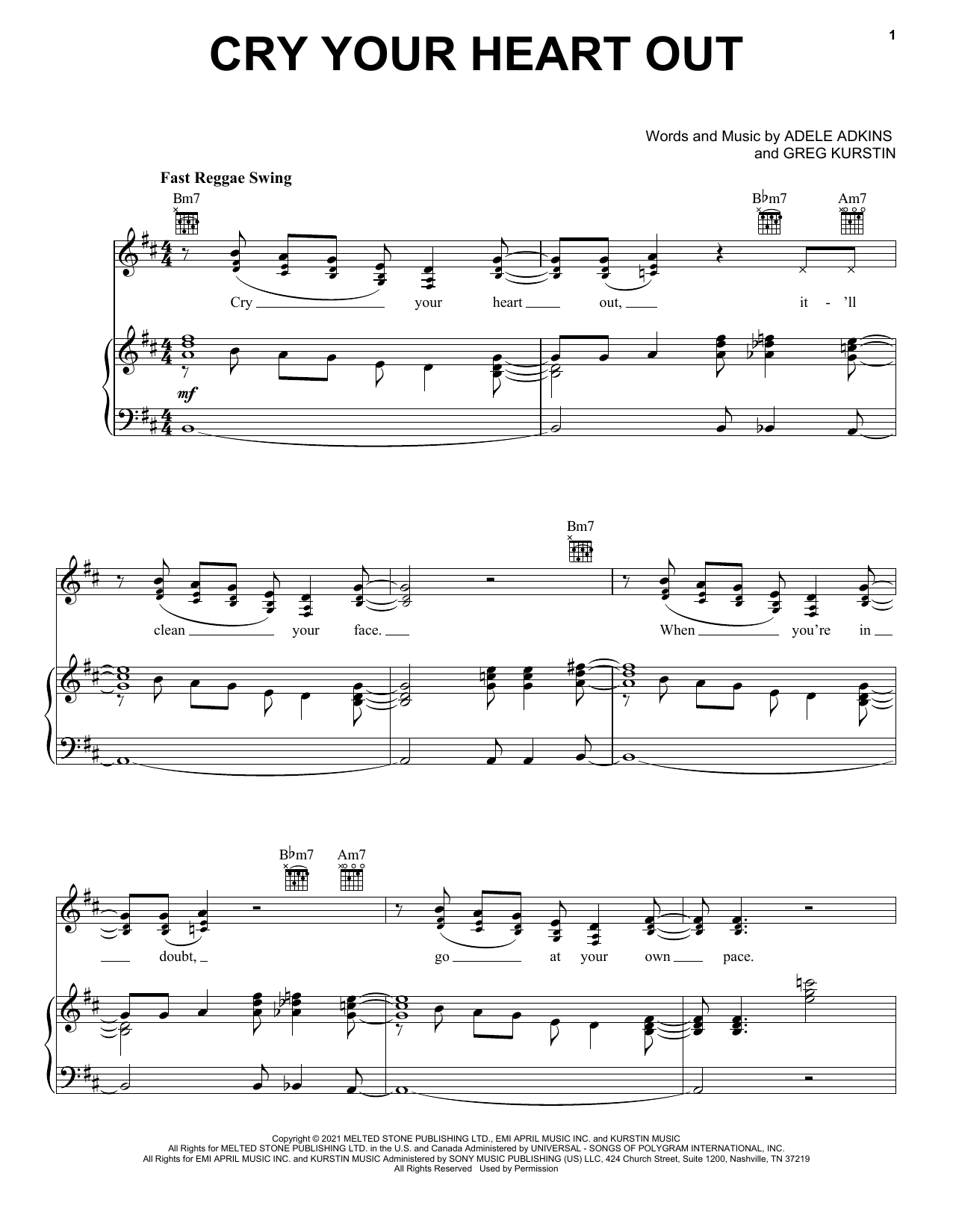 Adele Cry Your Heart Out Sheet Music Notes & Chords for Ukulele - Download or Print PDF