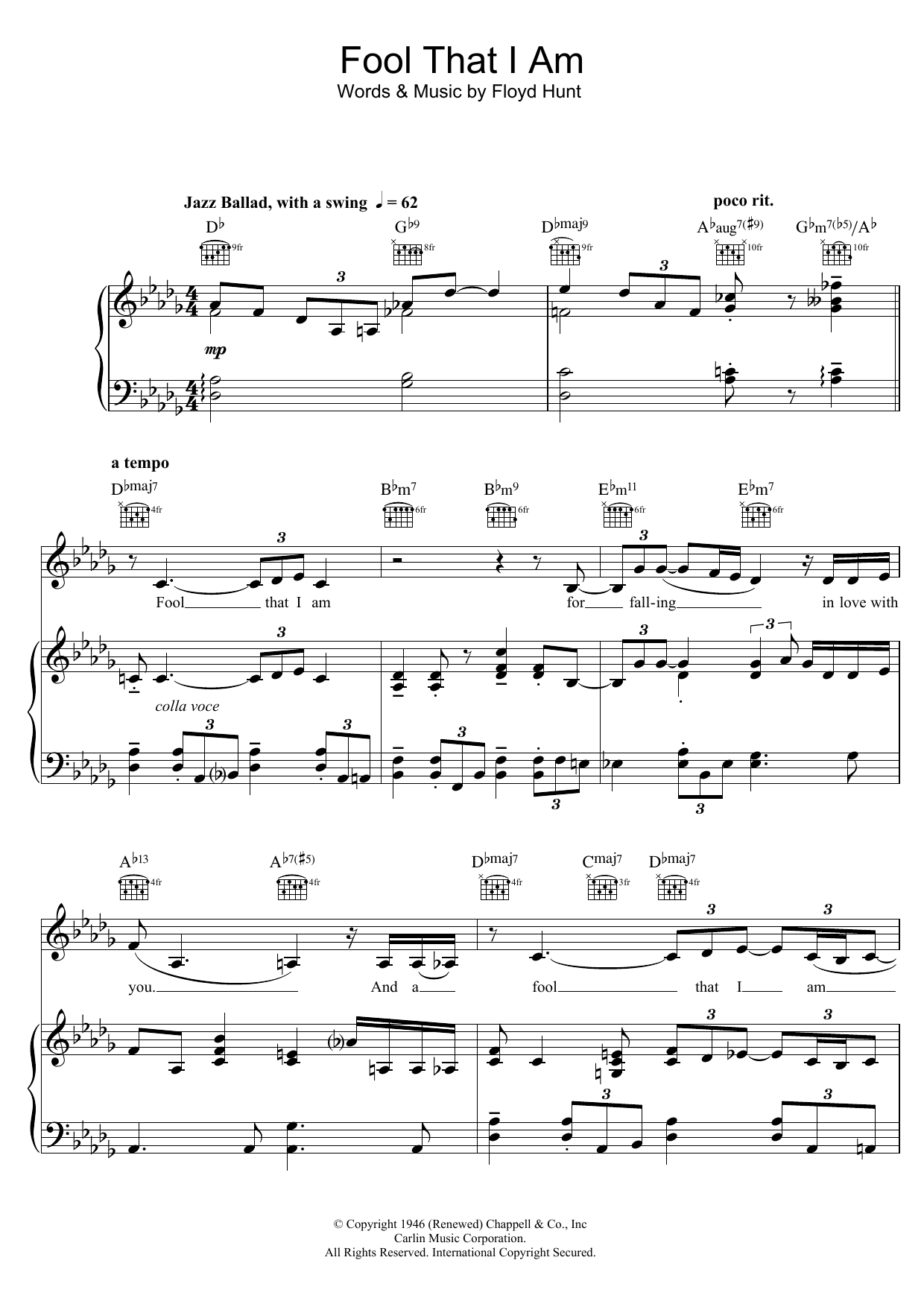 Adele Fool That I Am Sheet Music Notes & Chords for Piano, Vocal & Guitar (Right-Hand Melody) - Download or Print PDF