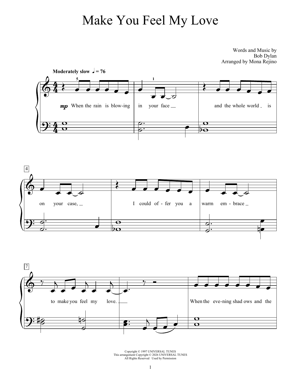 Adele Make You Feel My Love (arr. Phillip Keveren) Sheet Music Notes & Chords for Educational Piano - Download or Print PDF