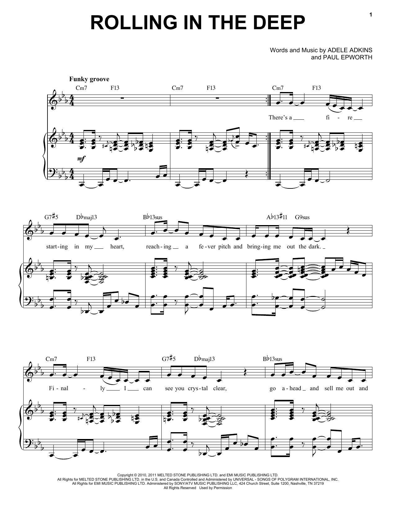 Adele "Rolling In The Deep [Jazz version] (arr. Brent Edstrom)" Sheet Music  | Download PDF Score 443076