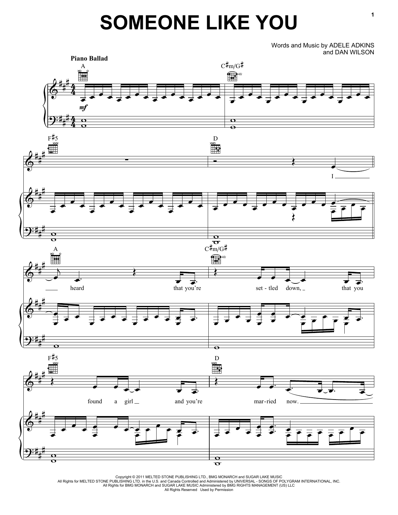 Adele Someone Like You Sheet Music Notes & Chords for Violin - Download or Print PDF