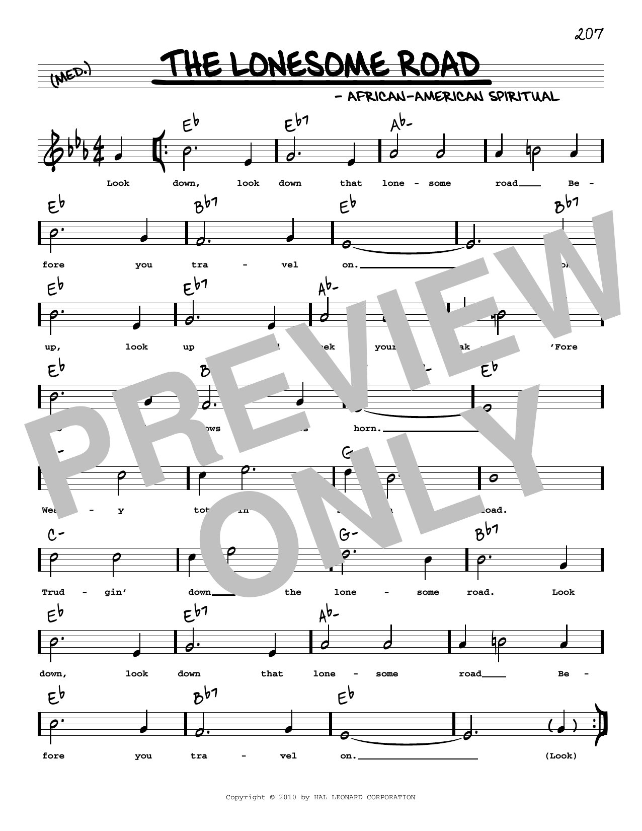 African-American Spiritual The Lonesome Road (arr. Robert Rawlins) Sheet Music Notes & Chords for Real Book – Melody, Lyrics & Chords - Download or Print PDF