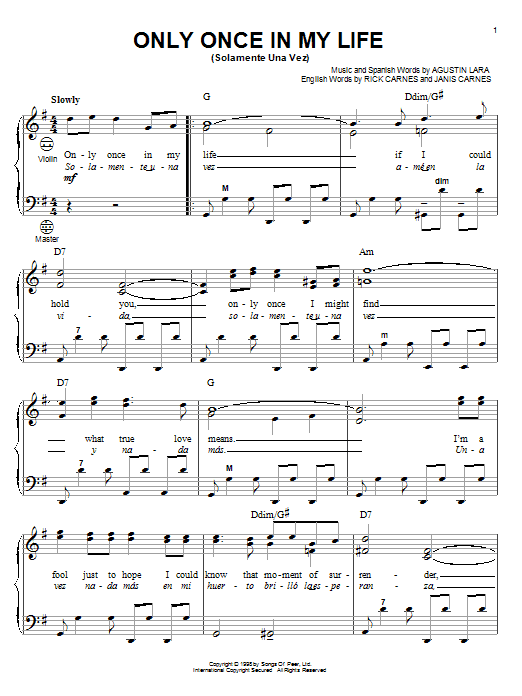 Preview Agustin Lara Only Once In My Life (Solamente Una Vez) Pop sheet music, notes and chords for Accordion, SKU: 23033 sheet music, piano notes, chords, guitar tabs, score, transpose, transcribe, how to play, guide, download, learn, tutorial, progression, song, artist, awards, billboard, mtv, vh1, tour, single, album, release