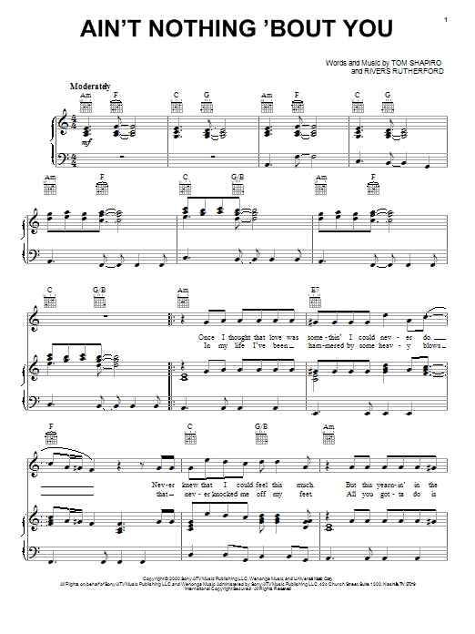 Brooks Dunn Ain T Nothing Bout You Sheet Music Download Pdf Score 160554
