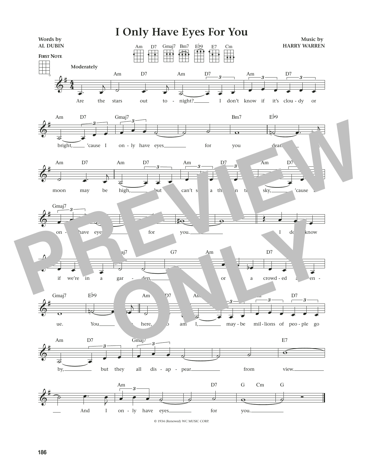 Al Dubin I Only Have Eyes For You (from The Daily Ukulele) (arr. Jim Beloff) Sheet Music Notes & Chords for Ukulele - Download or Print PDF