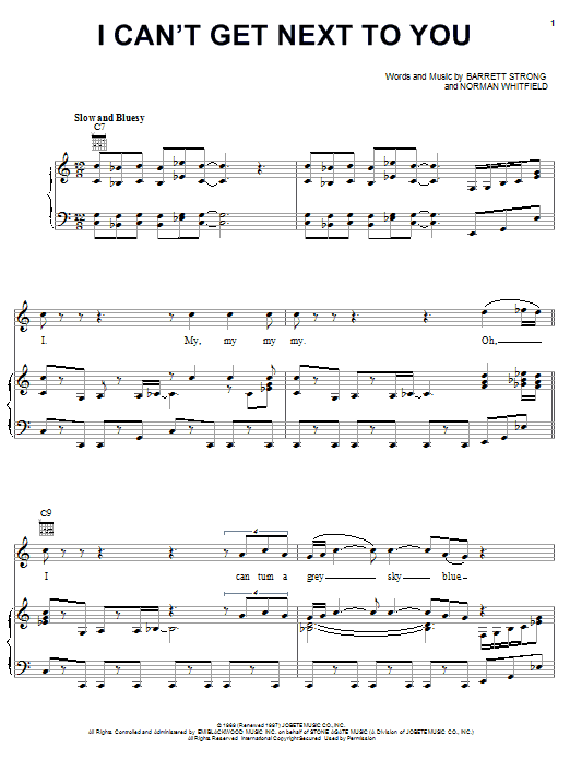 Al Green I Can't Get Next To You Sheet Music Notes & Chords for Piano, Vocal & Guitar (Right-Hand Melody) - Download or Print PDF