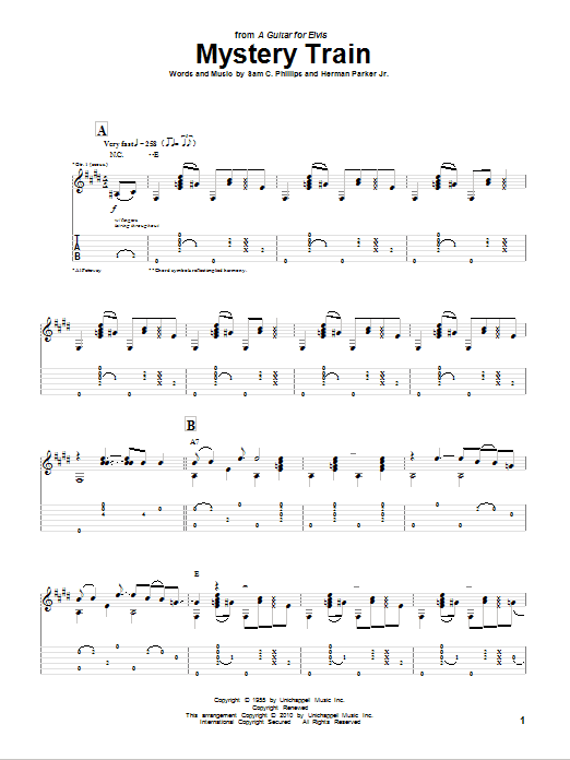 Al Petteway Mystery Train Sheet Music Notes & Chords for Guitar Tab - Download or Print PDF
