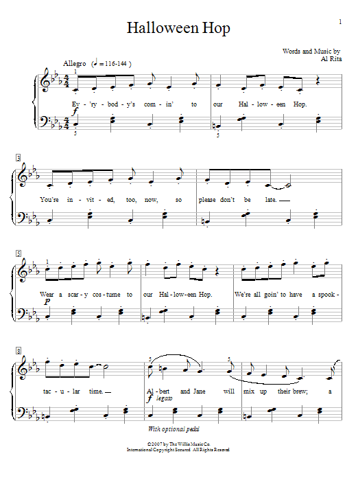 Al Rita Halloween Hop Sheet Music Notes & Chords for Educational Piano - Download or Print PDF