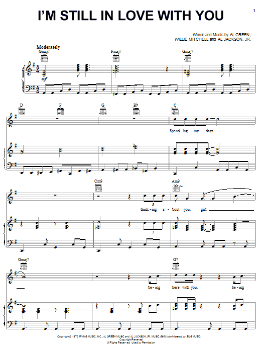 Preview Al Green I'm Still In Love With You Rock sheet music, notes and chords for Lyrics & Chords, SKU: 82009 I'm Still In Love With You sheet music