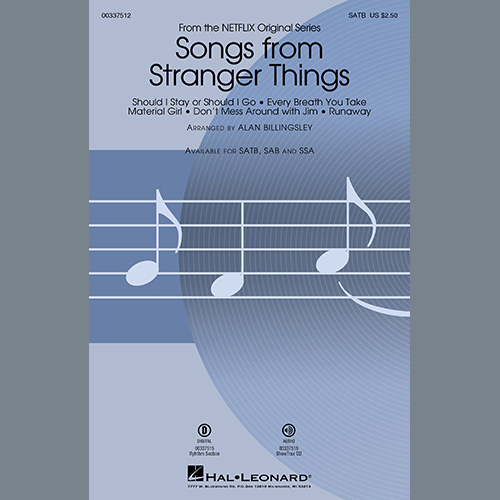 Alan Billingsley, Songs from Stranger Things (arr. Alan Billingsley), SSA Choir