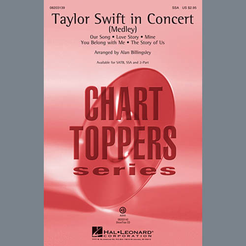 Alan Billingsley, Taylor Swift In Concert (Medley), 2-Part Choir