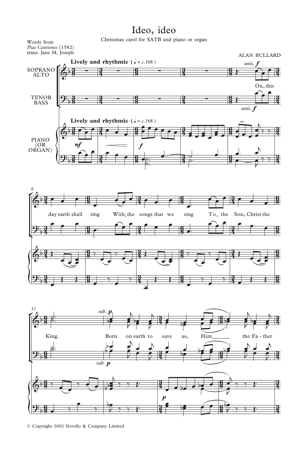 Alan Bullard Ideo, Ideo Sheet Music Notes & Chords for Choir - Download or Print PDF