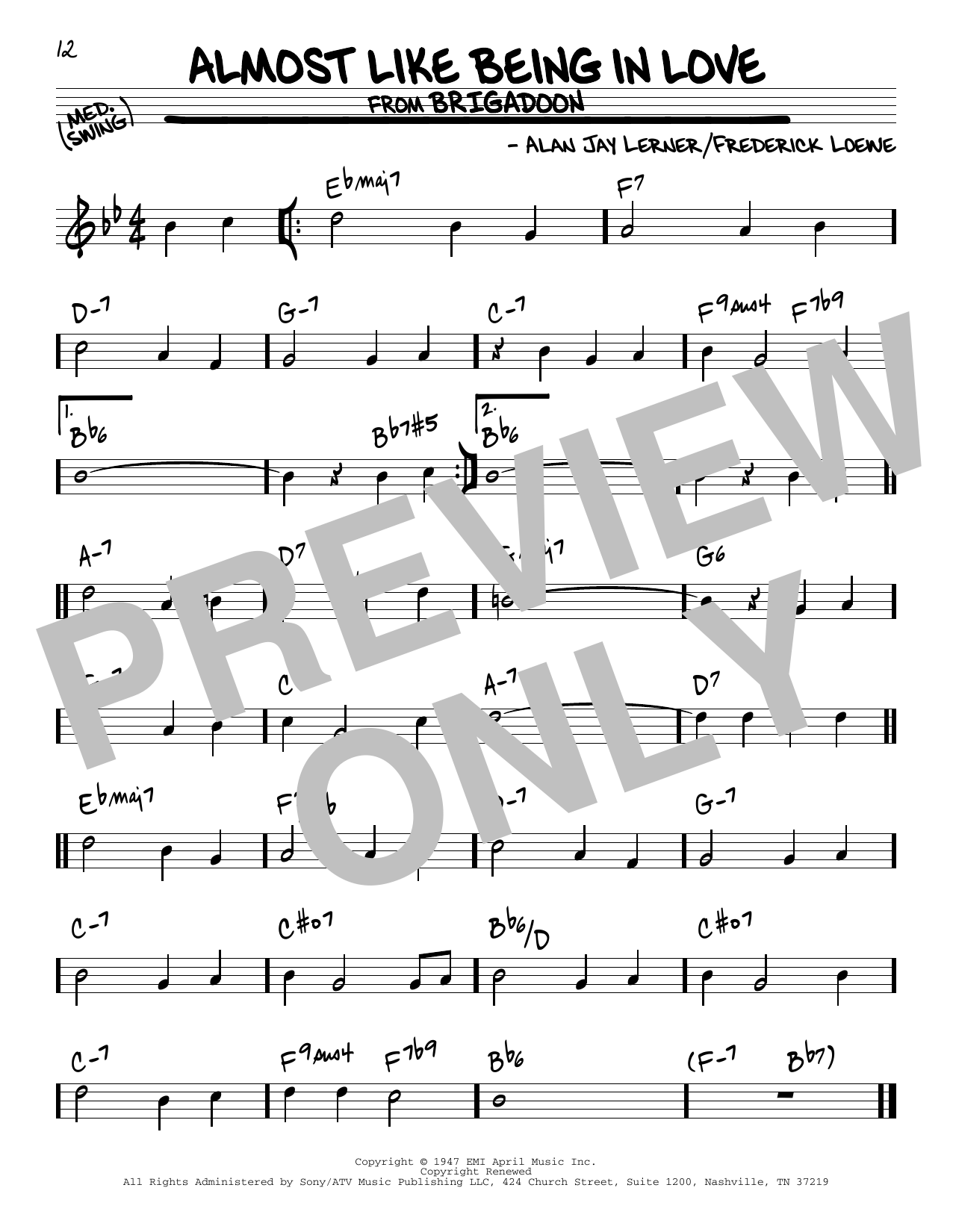 Alan Jay Lerner Almost Like Being In Love Sheet Music Notes & Chords for Easy Piano - Download or Print PDF