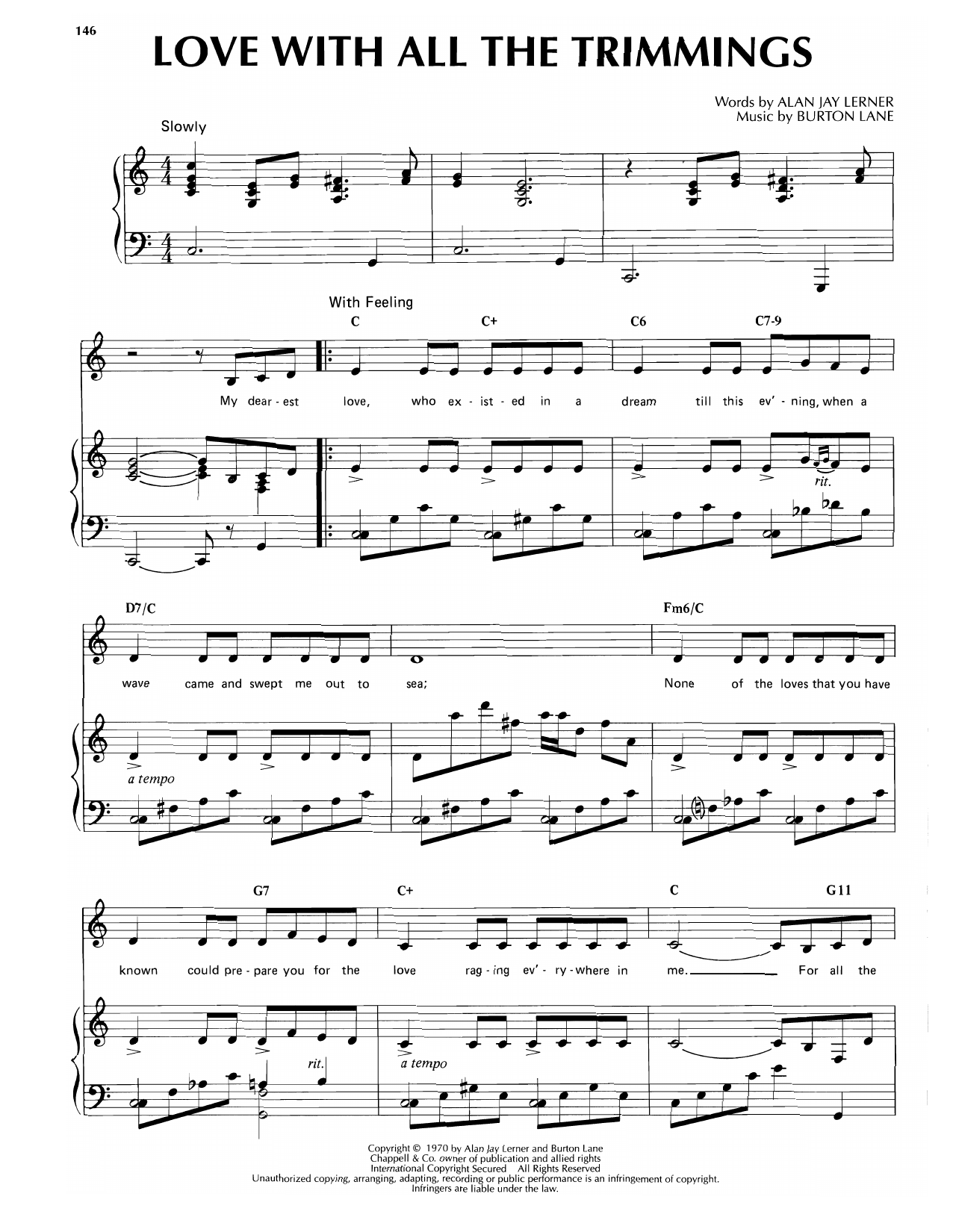 Alan Jay Lerner Love With All The Trimmings (from On A Clear Day You Can See Forever) Sheet Music Notes & Chords for Piano, Vocal & Guitar Chords (Right-Hand Melody) - Download or Print PDF Alan Jay Lerner Love With All The Trimmings (from On A Clear Day You Can See Forever) Sheet Music Notes & Chords for Piano, Vocal & Guitar Chords (Right-Hand Melody) - Download or Print PDF