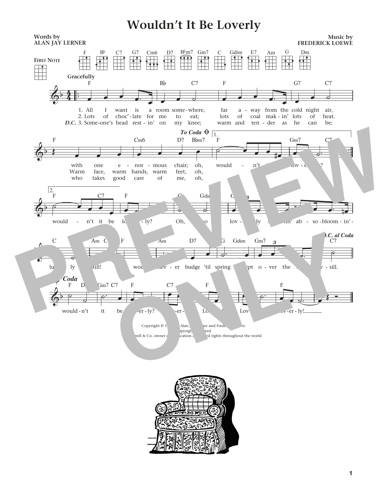 Alan Jay Lerner Wouldn't It Be Loverly (from The Daily Ukulele) (arr. Liz and Jim Beloff) Sheet Music Notes & Chords for Ukulele - Download or Print PDF