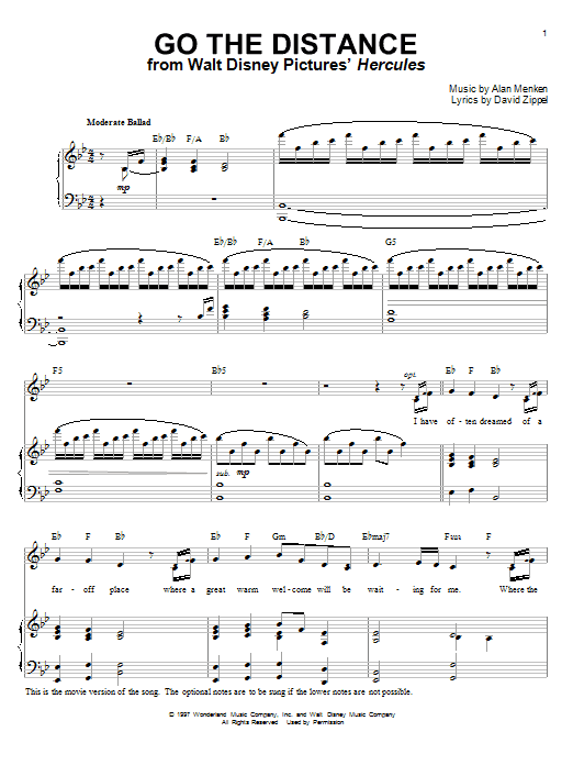 Alan Menken Go The Distance (from Hercules) Sheet Music Notes & Chords for Ukulele - Download or Print PDF