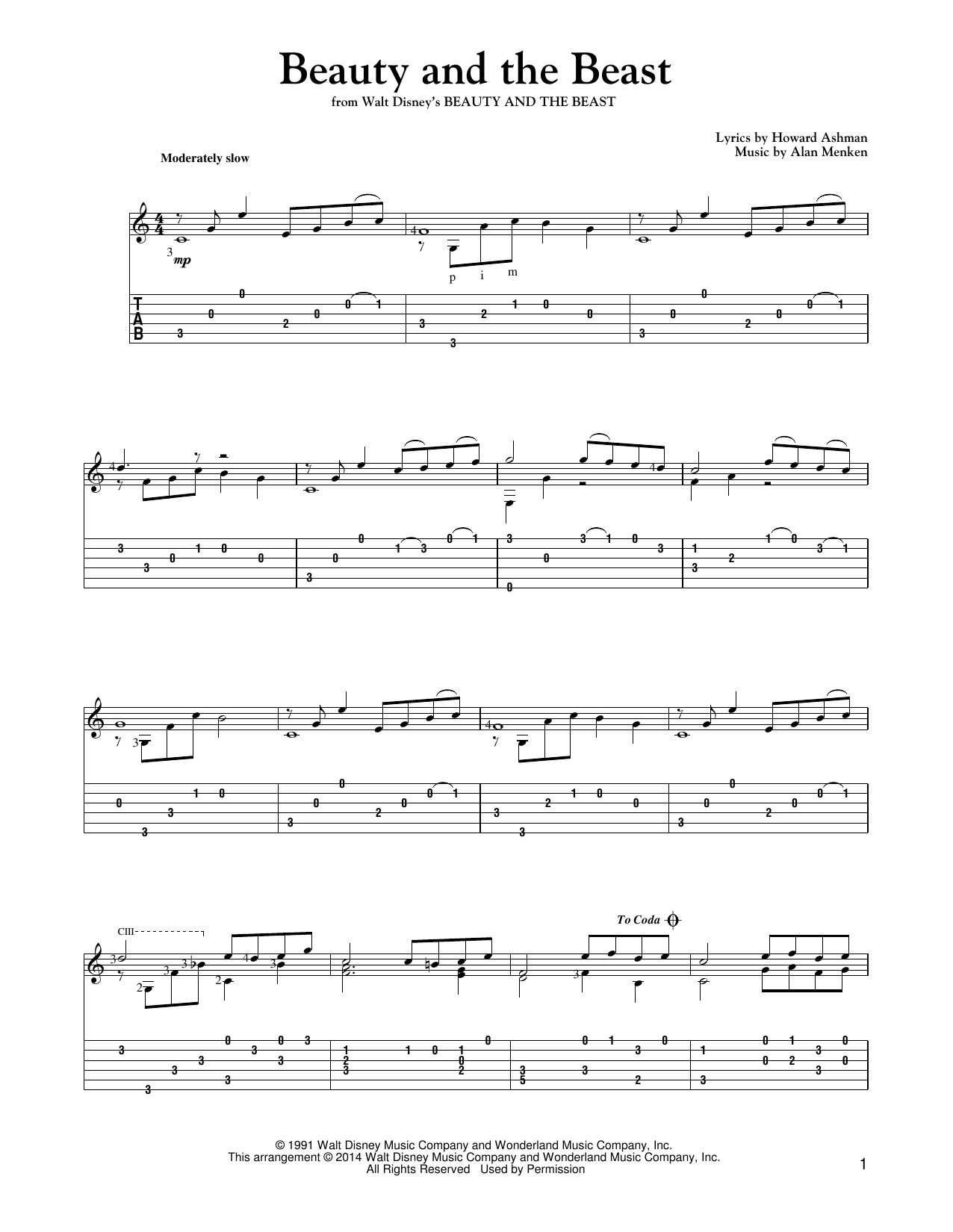 Alan Menken Beauty And The Beast Sheet Music Notes & Chords for Clarinet Duet - Download or Print PDF