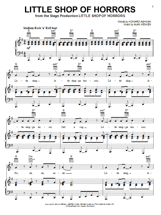 Alan Menken Little Shop Of Horrors (from Little Shop of Horrors) Sheet Music Notes & Chords for Easy Piano - Download or Print PDF Alan Menken Little Shop Of Horrors (from Little Shop of Horrors) Sheet Music Notes & Chords for Easy Piano - Download or Print PDF