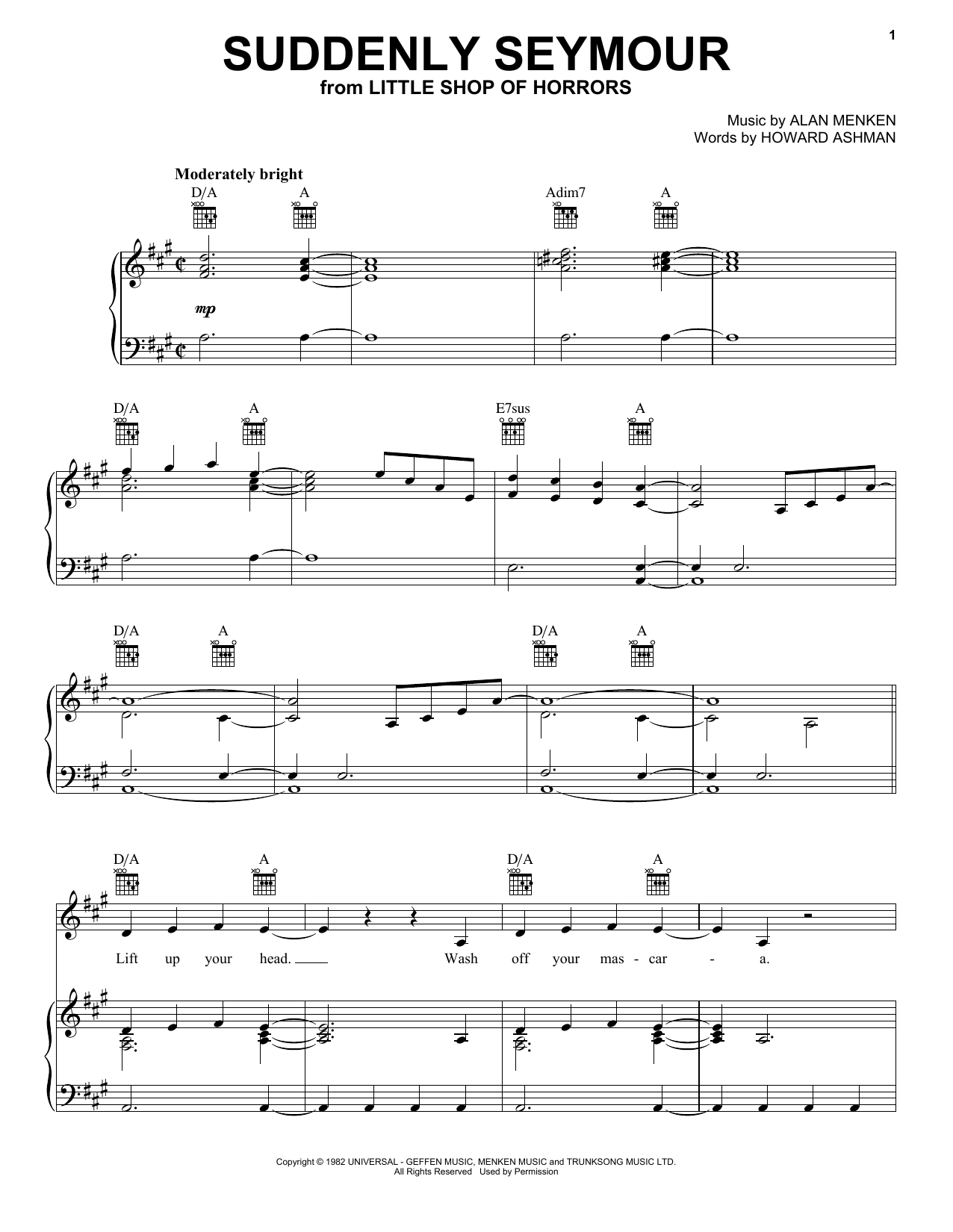 Alan Menken Suddenly Seymour (from Little Shop of Horrors) Sheet Music Notes & Chords for Clarinet - Download or Print PDF