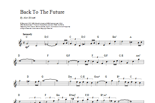 Alan Silvestri Back To The Future (Theme) Sheet Music Notes & Chords for Melody Line & Chords - Download or Print PDF