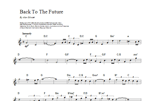 Alan Silvestri Back To The Future (Theme) sheet music notes and chords. Download Printable PDF.