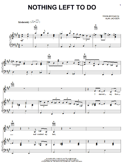 Nothing Left To Do sheet music