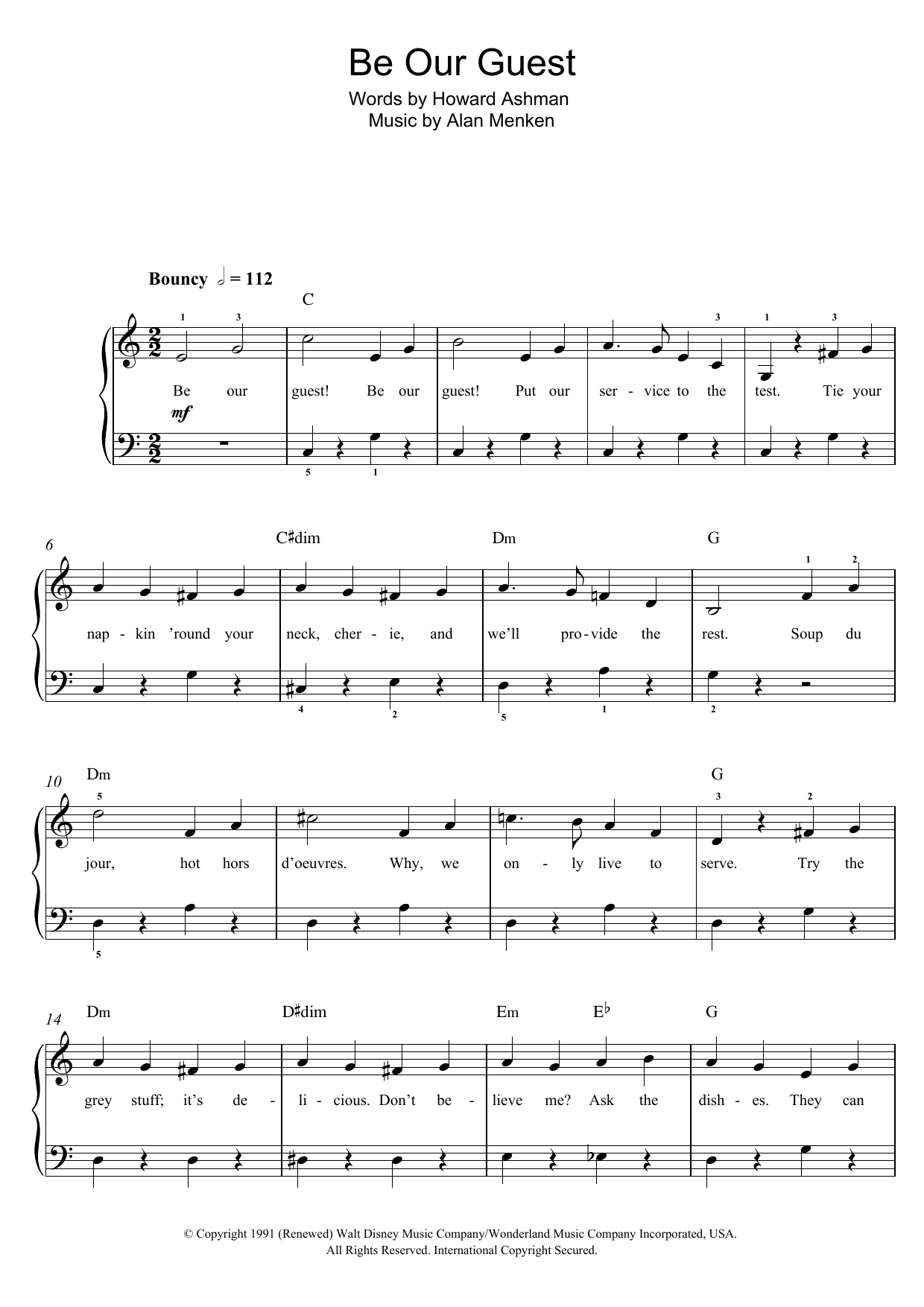 Alan Menken Be Our Guest From Beauty And The Beast Sheet Music Download Pdf Score Alan Menken Be Our Guest From Beauty And The Beast Sheet Music Download Pdf Score