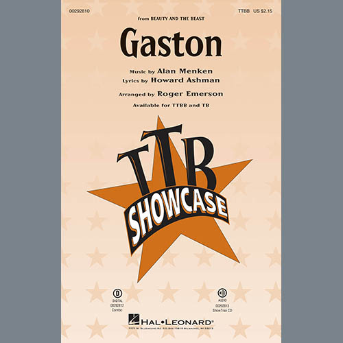 Alan Menken Alan Menken, Gaston (from Beauty and The Beast) (arr. Roger Emerson) - Bb Trumpet 2, Choir Instrumental Pak