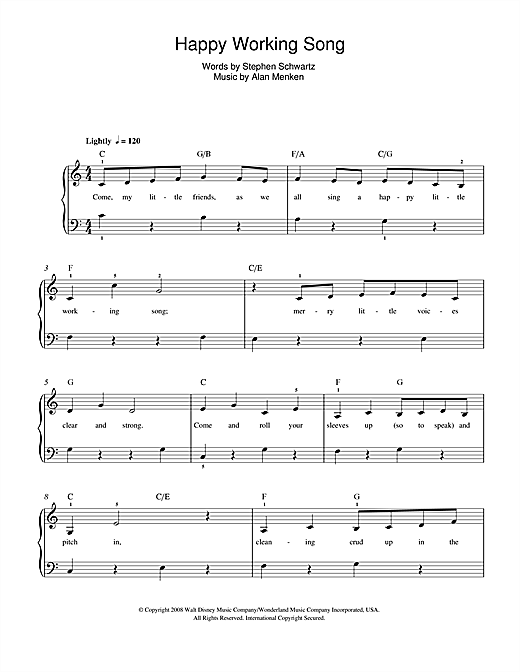 Happy Working Song sheet music