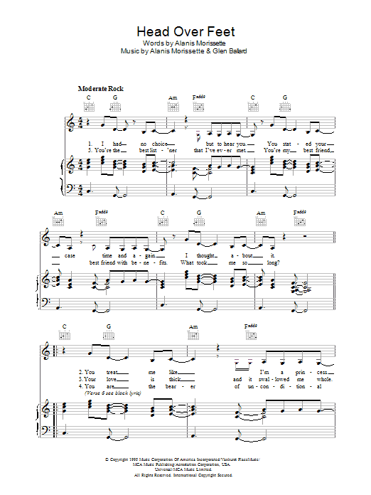 Alanis Morissette Head Over Feet Sheet Music Notes & Chords for Flute - Download or Print PDF