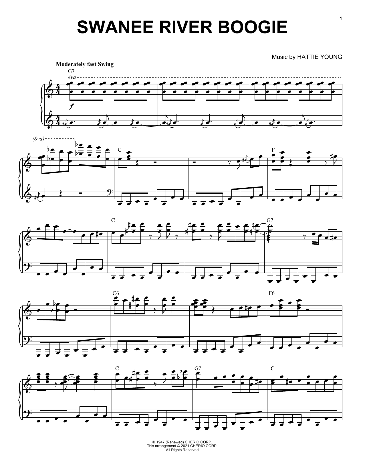 Albert Ammons Swanee River Boogie (arr. Brent Edstrom) Sheet Music Notes & Chords for Piano Solo - Download or Print PDF