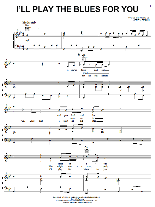 Albert King I'll Play The Blues For You sheet music notes and chords. Download Printable PDF.