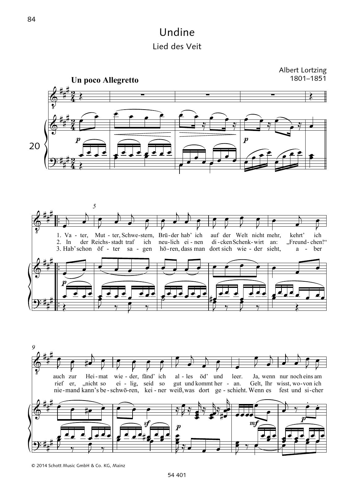 Albert Lortzing Vater, Mutter, Schwestern, Brüder Sheet Music Notes & Chords for Piano & Vocal - Download or Print PDF Albert Lortzing Vater, Mutter, Schwestern, Brüder Sheet Music Notes & Chords for Piano & Vocal - Download or Print PDF