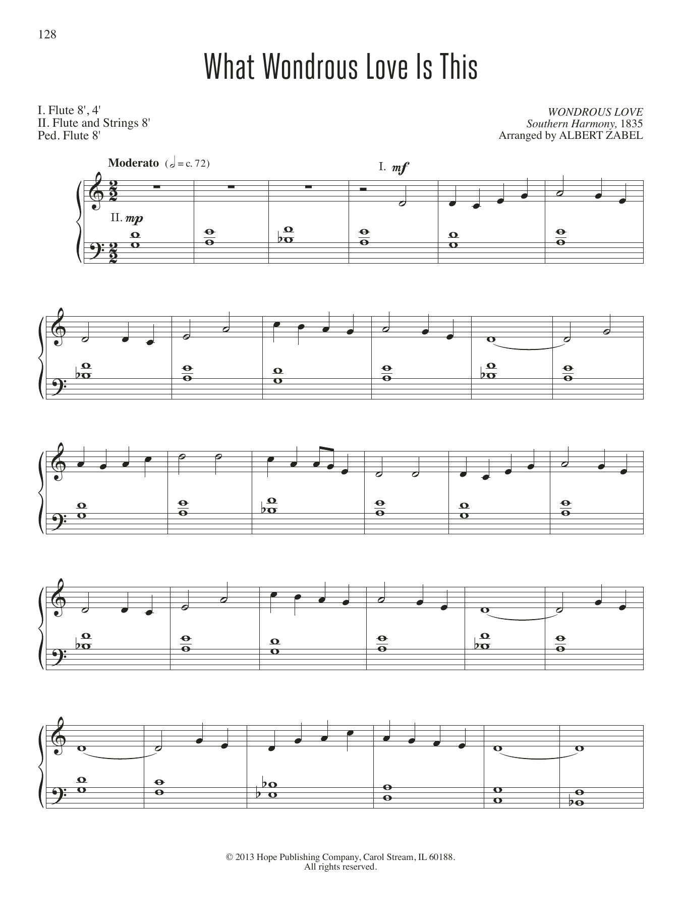 Albert Zabel What Wondrous Love Is This Sheet Music Notes & Chords for Organ - Download or Print PDF