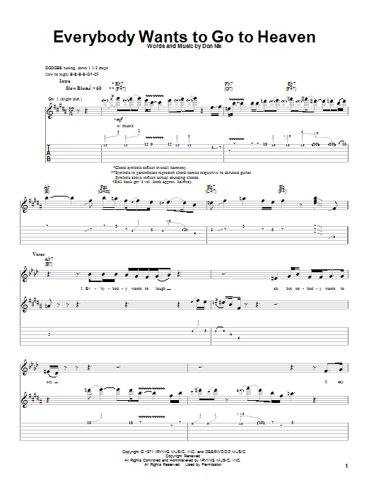 Preview Albert King Everybody Wants To Go To Heaven Blues sheet music, notes and chords for Guitar Tab, SKU: 21754 Everybody Wants To Go To Heaven sheet music