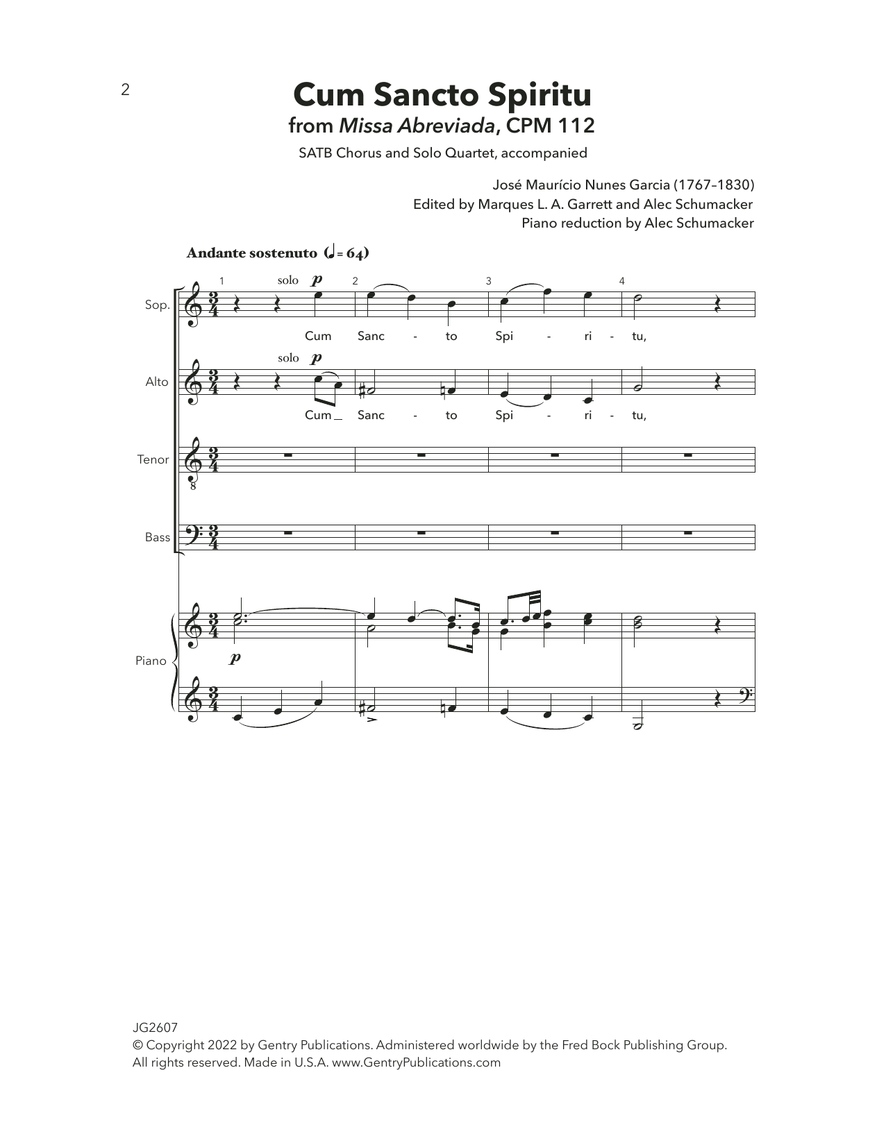Alec Schumaker Cum Sancto Spiritu Sheet Music Notes & Chords for Choir - Download or Print PDF