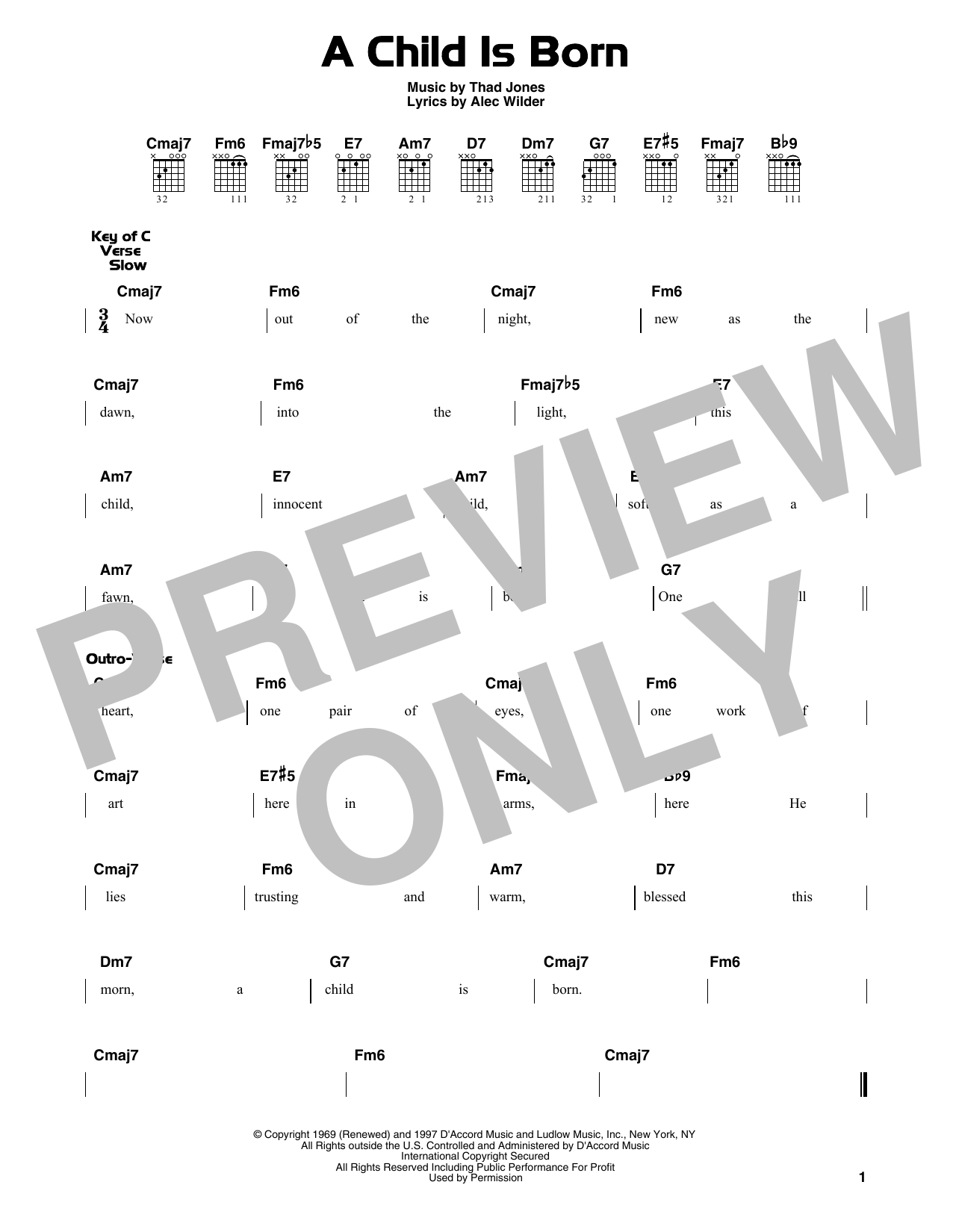 Alec Wilder A Child Is Born Sheet Music Download Pdf Score 193522 When a child is born. music notes room
