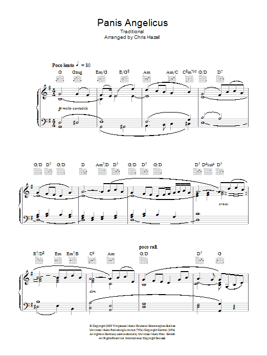 Aled Jones & Bryn Terfel Panis Angelicus Sheet Music Notes & Chords for Piano, Vocal & Guitar - Download or Print PDF