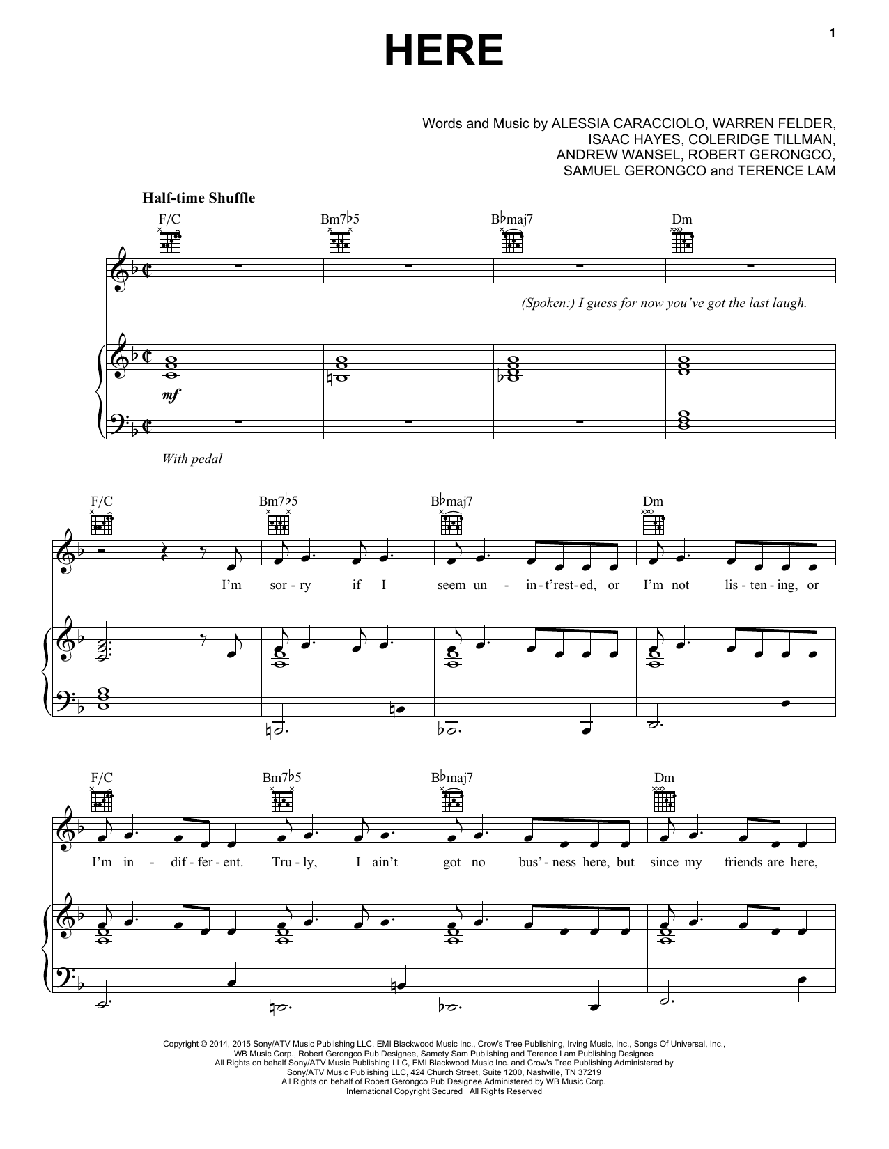 Alessia Cara Here Sheet Music Notes & Chords for Easy Piano - Download or Print PDF